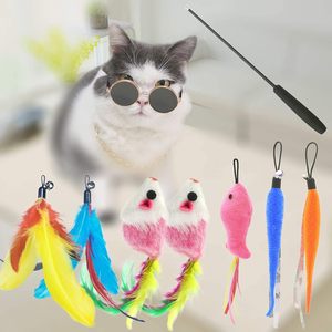 ZPH Interactive - Paquete de Juguetes para Gatos con Plumas Variadas para Gatitos - Ratón, <span class=keywords><strong>Gusano</strong></span> y Peces de Peluche, Juguetes para Ejercicio - Product Image 4