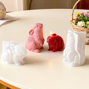 Moule en silicone TangChu Poppy Easter DIY pour bougies parfumées, forme irrégulière 3D stéréo pour ornements en plâtre - Product Image 4