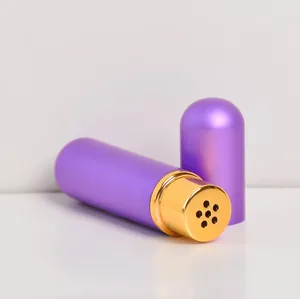 Chất lượng cao 5ml bơm lại trống nhôm mũi <span class=keywords><strong>inhaler</strong></span> hương liệu tinh dầu chai ống với dải bông - Product Image 1