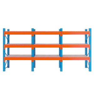 Estantería Industrial Multinivel de Acero Laminado en Frío para Palets, Resistente, Selectiva, con Recubrimiento en Polvo Naranja y Azul, Anticorrosión - Product Image 2
