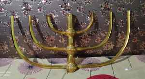 Candelero de Metal de latón dorado Manorah, pieza central para decoración de boda o fiesta, otros candelabros, linternas y tarros de velas - Product Image 2