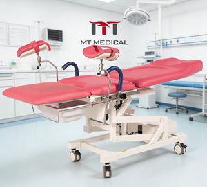 เตียงตรวจภายในทางนรีเวชไฟฟ้า Hochey Medical พร้อมใบรับรอง CE โครงสร้างเหล็ก โต๊ะผ่าตัดทางการแพทย์ - Product Image 2