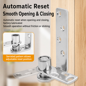 Charnière à pivot supérieure et inférieure en acier inoxydable, charnière de porte dissimulée à 360 degrés pour portes battantes en bois à double action - Product Image 2