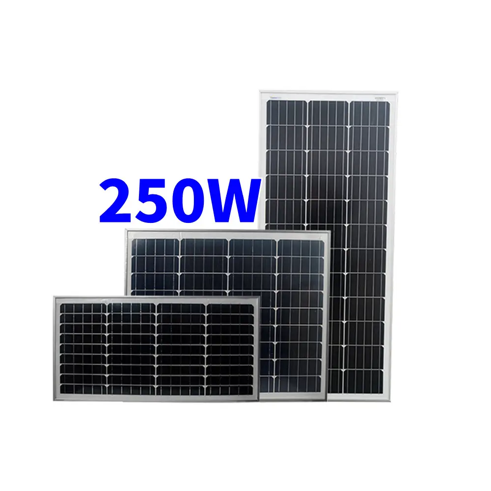 Panel surya Mono 250 watt efisiensi tinggi untuk atap perumahan