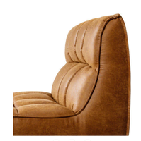 Fauteuil de loisirs vintage en cuir de luxe, industriel, durable, rembourré en mousse, pour la maison, le salon