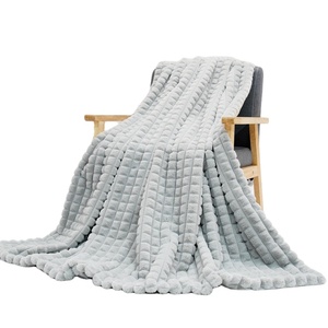 Comfort Luxury Jacquard Rabbit Faux Fur <strong>Throw</strong> Blanket <strong>for</strong> <strong>Couch</strong> Living Room - Product Image 2