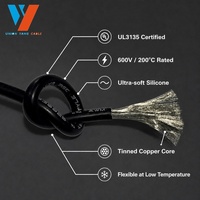 Fil de silicone flexible Union Yang UL3135 AWM 600V 10AWG 12AWG, fil de cuivre étamé extra souple haute température pour l'électronique