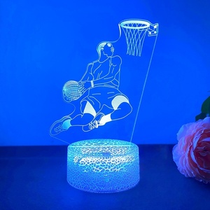 Hersteller 3D Acryl Nachtlicht Basketballs piele Player Lampen LED Smart Home Lights 7 Farbwechsel für Kinder - Product Image 2