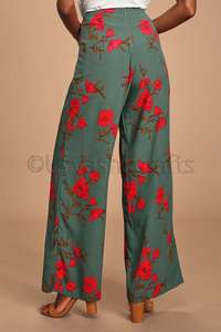 Chaude Recherche Pantalon Palazzo 3d Imprimé Jambes Longues et Larges Palazzo En Mousseline De Soie - Product Image 3