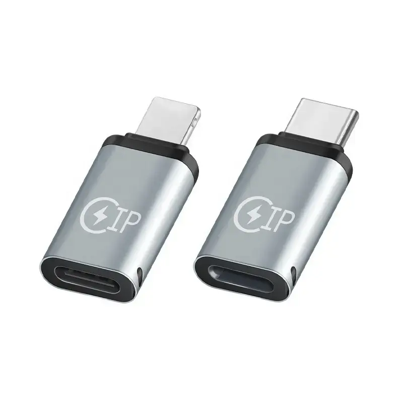 Bán buôn USB C nữ để 8-pin nam chuyển đổi Adapter OTG dữ liệu đồng bộ kết nối 2 trong 1 OTG Adapter PD sạc nhanh chuyển đổi