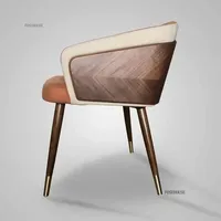 Chaises de salle à manger de luxe minimalistes, fauteuil à dossier en bois, chaise de salon nordique de haute qualité, meubles de cuisine confortables