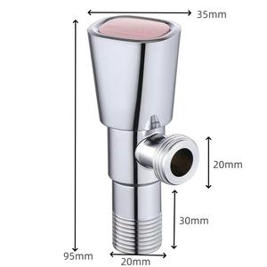 Válvula angular de acero inoxidable de 20 mm con rosca macho y acabado cromado para uso en plomería - Product Image 1