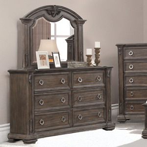 Antique Dark Brown Carved Bedroom Furniture Set - Product Image 2