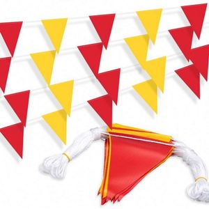 Roadway Triangular Traffic Control Safety String Barrier <b>Flags</b> Pennant Anti-Wrinkle PVC - Product Image 1