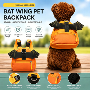 Nouveau sac à dos réglable pour chiot, sac de transport portable pour <span class=keywords><strong>chien</strong></span>, sac à dos de voyage pour animaux de compagnie pour petits chiens, activités de marche en plein air - Product Image 1