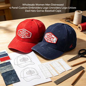 Casquettes de baseball personnalisées en coton de haute qualité pour hommes et femmes, avec logo brodé ajustable et patch tissé, idéales pour le sport et les activités de plein air - Product Image 1