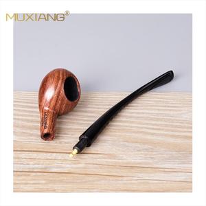 Muxiang Wooden Tobacco Pipe Straight Type Handmade Smoking Pipe With Case For Personal Gift - Product Image 5