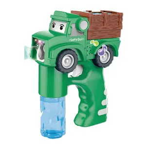 Забавный дизайн фермер Автомобиль Автоматический музыкальный свет Популярные летние игрушки шутер пистолет мыльные пузырьки
