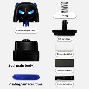 Matériel <span class=keywords><strong>de</strong></span> tamponnage en plastique pour enfants, photosensible, pour nom, motif dessin animé petit monstre, pour l'admission à la maternelle, vêtements mignons, vente en gros - Product Image 3