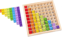 Tableau de Multiplication en Bois 99 Pièces – Blocs de Construction Montessori pour l'Éveil Éducatif des Enfants