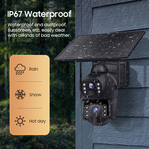 Caméra de sécurité solaire en métal Ubox 6MP IP67 4G Wifi AOV à double objectif, détection de mouvement couleur, alarme PIR, suivi de mouvement humain - Product Image 6