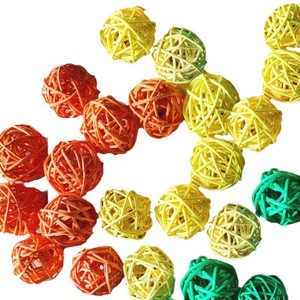 Mainan Kunyah Bola Rotan Ramah Lingkungan untuk Burung Beo, Parkit, dan <span class=keywords><strong>Cockatiel</strong></span> untuk Bermain dan Mengunyah - Product Image 1