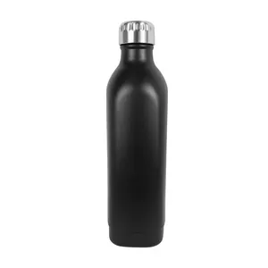 여행 음료 매점 16 온스 광장 보온병 절연 스테인레스 스틸 광장 BPA 무료 물 병 사용자 정의 로고