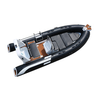 Yacht pneumatique rigide de luxe RIB 500, coque en fibre de verre, coque en V profond, bateau de pêche en haute mer