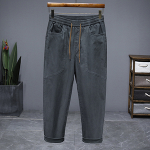 Customized logo Spring/summer Joker <b>Men's</b> Straight <b>Jeans</b> 2025 New Youth cool <b>Men's</b> Casual Pants with Moderate Elasticity - Product Image 4