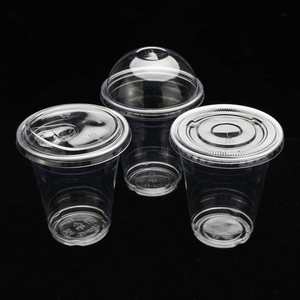 Vasos <span class=keywords><strong>de</strong></span> Plástico Transparente con Logotipo Personalizado <span class=keywords><strong>de</strong></span> Xiamen, con Tapas, para Café, Jugo, Leche, Té, <span class=keywords><strong>Boba</strong></span>, Té <span class=keywords><strong>de</strong></span> Burbujas, para Cafeterías y Tiendas <span class=keywords><strong>de</strong></span> Té con Leche - Product Image 2