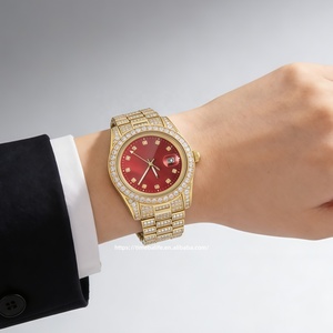 Fournisseur OEM de montres personnalisées avec diamants, montres de luxe haut de gamme en zircon cubique, montres Hip Hop Iced Out avec diamants pour hommes - Product Image 2