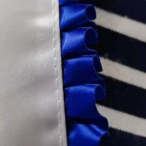 Banda Publicitaria de Verano Miss Americana de Poliéster Personalizada de Alta Calidad con Estampado por Sublimación y Volantes Rojos y Azules - Product Image 4