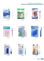 Brosses interdentaires de haute qualité avec têtes de brosse confortables, saveurs menthe et pastèque, en nylon/polyester/PTFE/soie