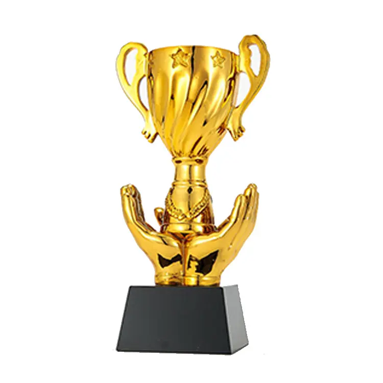 Personalización de copa de metal excelente miembro del personal Pentagrama baloncesto resina creativa trofeo de cristal Personalización de grabado de metal