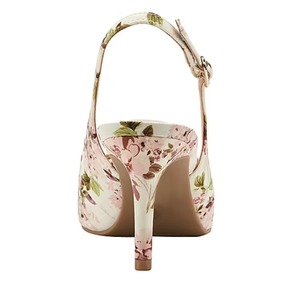 New Fashion Elegant Gentle Upper Floral-print <b>Heeled</b> Sandals Pointed <b>Toe</b> <b>Closed</b> <b>Toe</b> Side Bow Back Strap for Women Fit for Causal - Product Image 4
