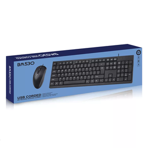 <span class=keywords><strong>Kit</strong></span> Combo all'Ingrosso con Mouse e Tastiera Standard BM530 Cablata USB con Layout Francese AZERTY per Ufficio - Product Image 2
