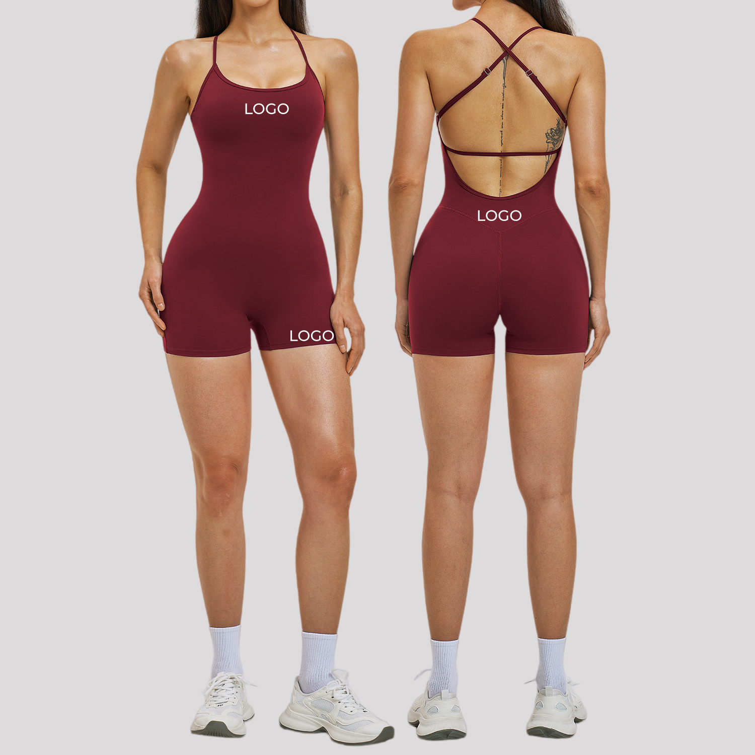 Women Cross Back Yoga Set Shock Absorption Athletic Tank Top Suit Quick Dry Outdoor Casual Fitness Workout Sportswear