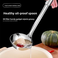 Séparateur d'huile en acier inoxydable, cuillère à soupe robuste, résistante aux hautes températures, ustensile de cuisine de qualité alimentaire pour usage domestique et commercial