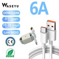 Cantell - Cable de Datos USB-C de Carga Rápida 6A para Teléfono Móvil de 1M, Cables Tipo C 6A, Carga 5A USB-C para Huawei