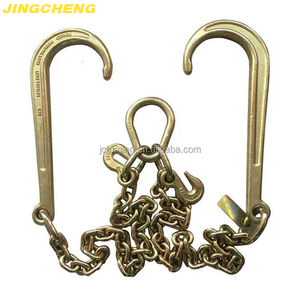Cheap G70 5/16 "Cadena J Gancho Cadena de remolque Vástago largo T J Cadena en V, Estilo clásico J Gancho y T Ganchos - Product Image 2