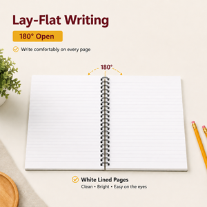 Quaderno <span class=keywords><strong>a</strong></span> <span class=keywords><strong>Spirale</strong></span> in Pelle/PU <span class=keywords><strong>a</strong></span> Righe per College, Formato A5 Grande, Monodisciplinare, con Logo Personalizzato per Studenti, Forniture Scolastiche, Regalo, Vendita all'Ingrosso - Product Image 2