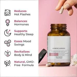 Integratore per il Benessere Femminile con Etichetta Privata, 72 Capsule Vegane per l'Armonia Ormonale e l'Equilibrio Hormonale - Product Image 3