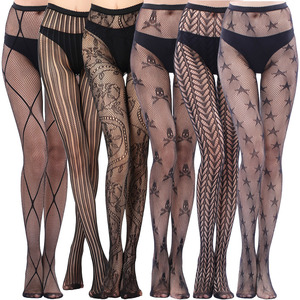 Collants résille Sexy pour femmes collants collants dentelle évider bas collants Transparent antibactérien respirant tailles étendues - Product Image 1