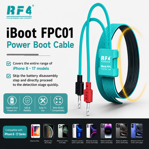 Câble de <span class=keywords><strong>d</strong></span>émarrage sans <span class=keywords><strong>batterie</strong></span> RF4 IBoot FPC01 <span class=keywords><strong>pour</strong></span> <span class=keywords><strong>iPhone</strong></span> 8-17 Series, câble flexible FPC <span class=keywords><strong>pour</strong></span> test de PCB et <span class=keywords><strong>d</strong></span>étection de courant - Product Image 1