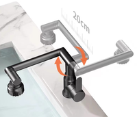 Robinet de cuisine moderne finition chromée, monocommande, douchette extractible, montage sur plan, pour hôtels et centres commerciaux, rotation 360°