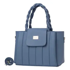 Sac fourre-tout en cuir PU bleu pour femme Fana Kaira, fermeture à rabat, bandoulière simple, style européen décontracté - Product Image 1