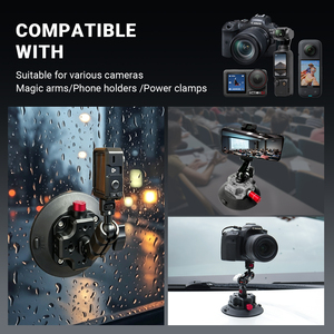 Support de caméra à <span class=keywords><strong>ventouse</strong></span> CNC en métal, <span class=keywords><strong>ventouse</strong></span> à vide robuste pour GoPro - Product Image 5