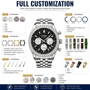 Reloj Cronógrafo VK63 de Acero Inoxidable 316L de 42 mm con Logotipo Personalizado OEM ODM, Reloj Analógico de Lujo para Hombre con Movimiento de Cuarzo, Zafiro, 10 ATM - Product Image 3