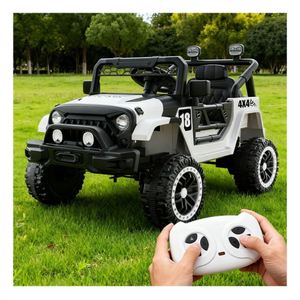 Battery Operated <b>Plastic</b> Electric Ride-On Car for Kids with LED Lights Music Remote Control Safe Outdoor Driving Fun - Product Image 2