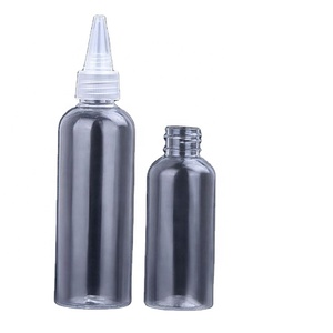 30ml 50ml 100ml 120ml 150ml 200ml 250ml 8oz PET Clear Amber Bullet Shape Hair Oil <b>Squeeze</b> <b>Bottle</b> With Twist Top Cap - Product Image 1